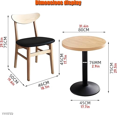 Miniatura 2 de YVYKFZD Juego de mesa de comedor de cocina de 5 piezas, juego de mesa y silla de club, mesa redonda de negociación, mesa de negociación para sala