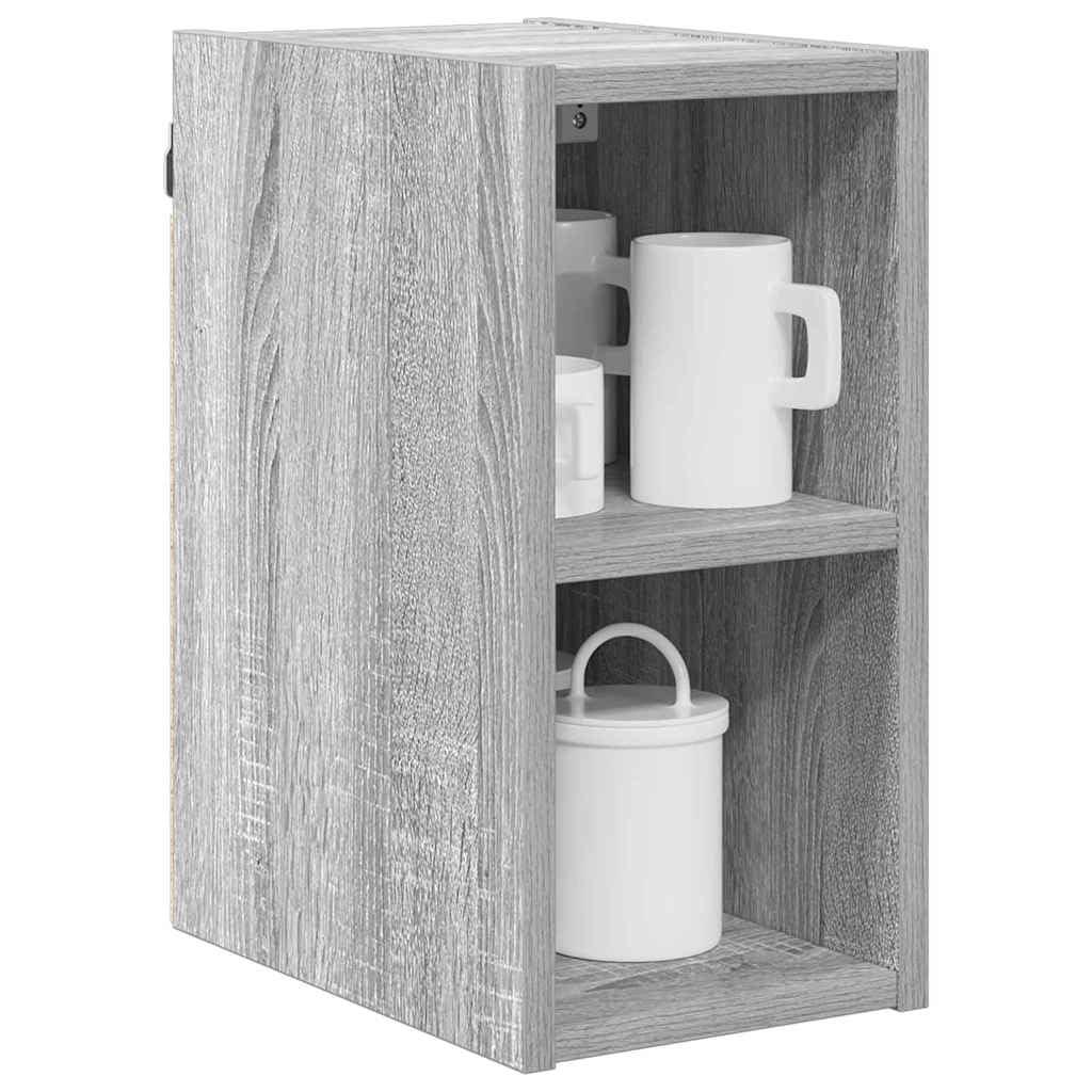 Hängeschrank Graues Sonoma Holzwerkstoff 20 x 29,5 x 40 cm mit viel Stauraum für Küche, moderner Wandschrank, ideal als Vorratsschrank, Organizer für Geschirr und Besteck