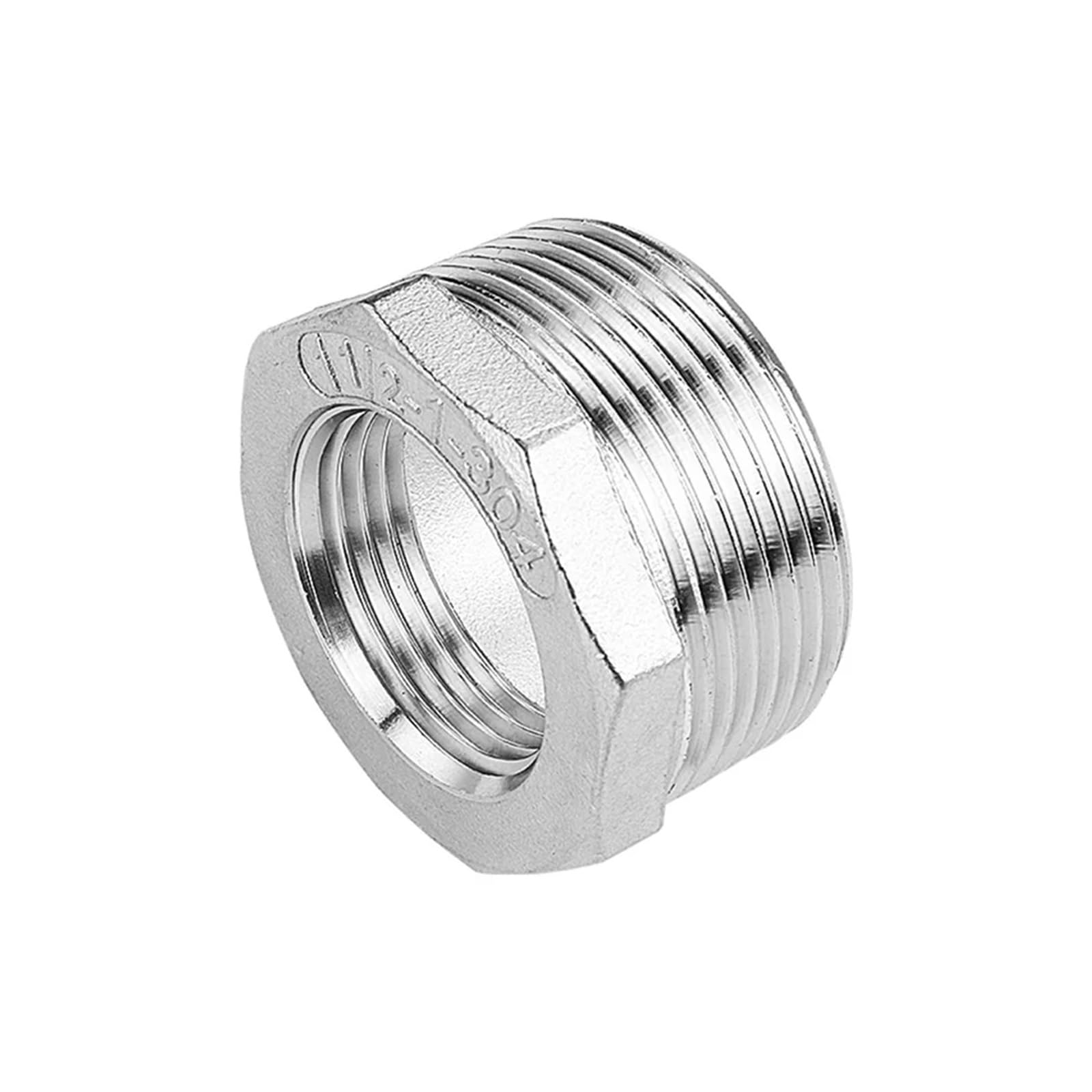 AARTERZZA 304 Stainless Steel Joint 1/4" 3/8" 1/2" G1 DN20 Male to Female Stainless Steel Coupler Adapter Fitting Transfer Joint Fittings(1 to 1l2)