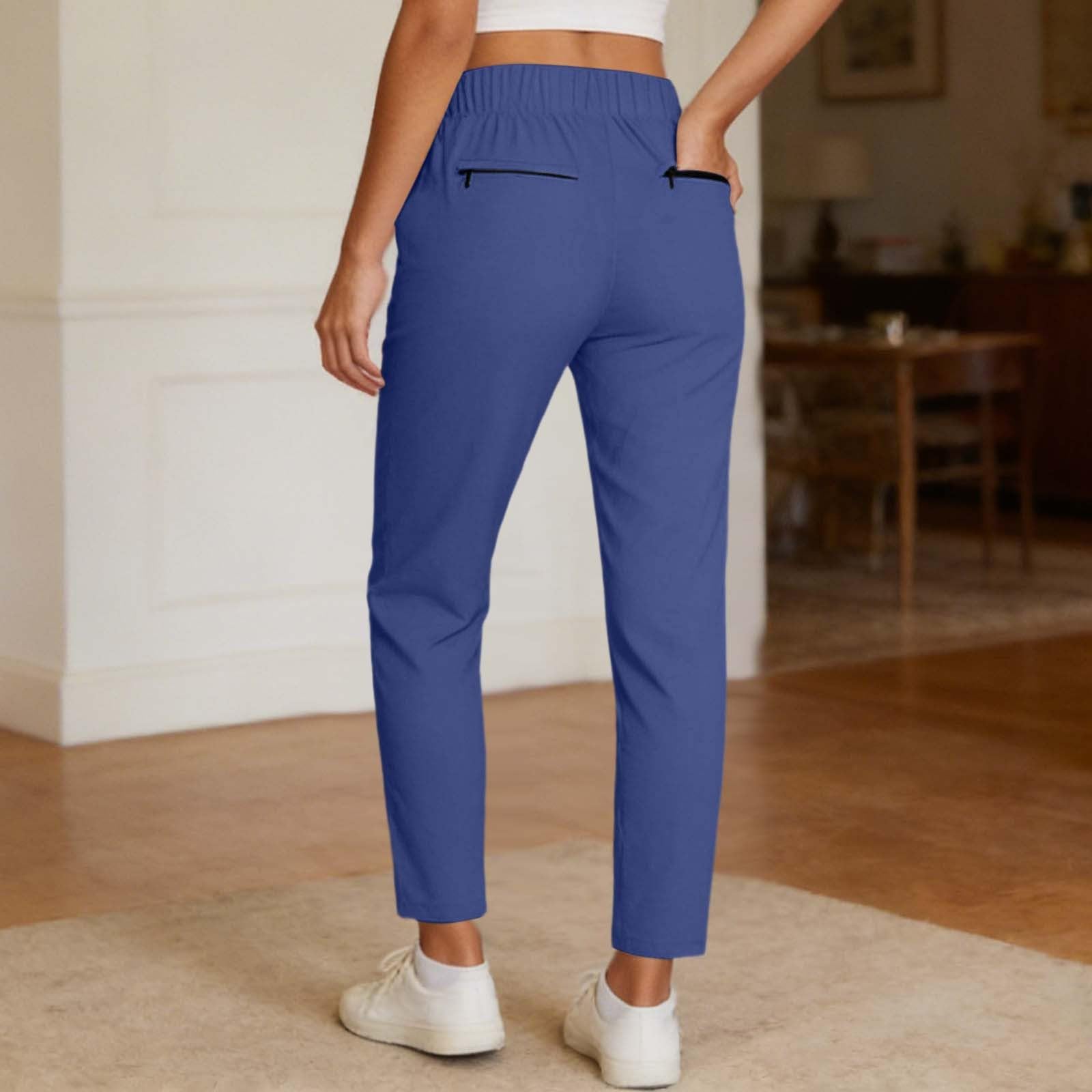 Pantaloni chino da donna, elasticizzati, da golf, 7/8, estivi, da jogging, sportivi, per il tempo libero, per lo sport, per l'allenamento, per il lavoro, per la corsa, estivi