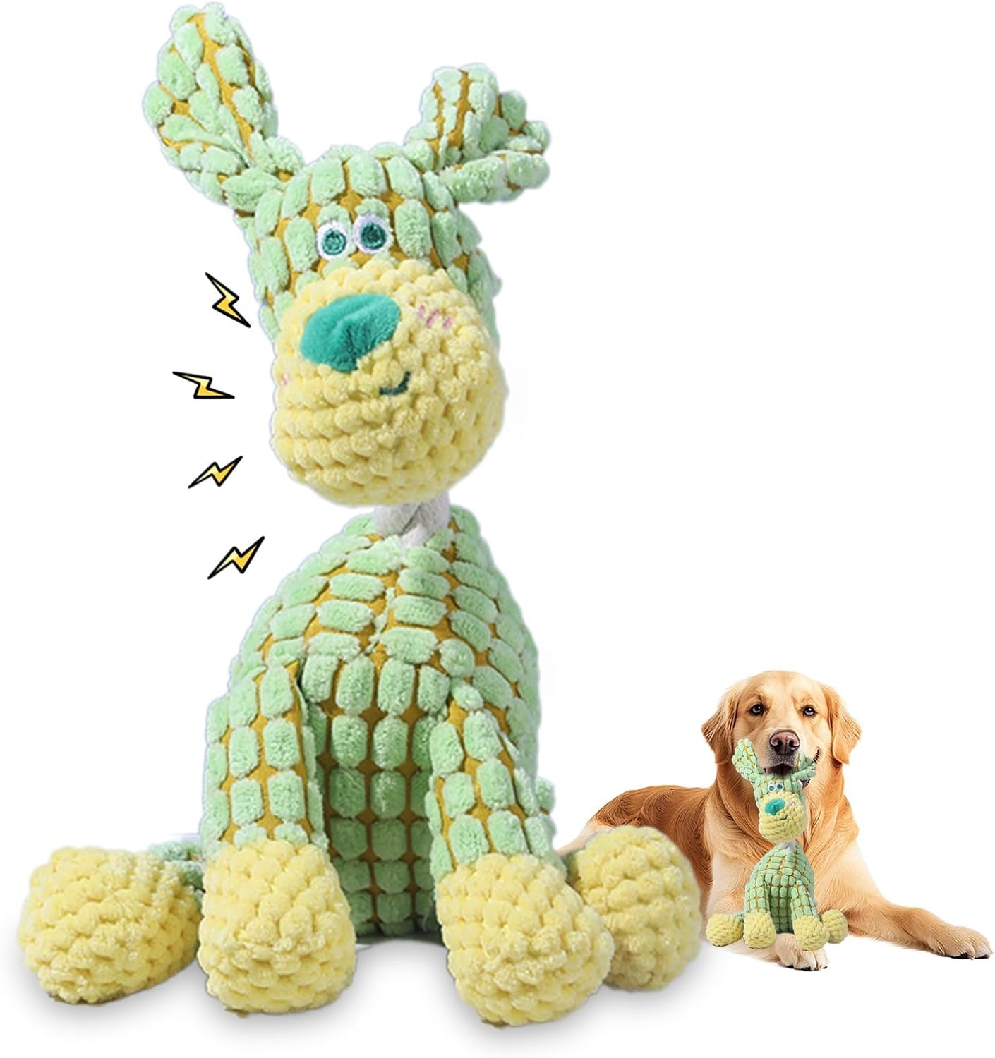 2025 New Dog Toys, Indestructible Plush Dog Toy, Dogs Toys for Aggressive Chewers, Dogs Squeaky Chew Toy for Indoor Pups Teething (Green 1pcs) 2025 New Dog Toys, Indestructible Plush Dog Toy, Dogs Toys for Aggressive Chewers, Dogs Squeaky Chew Toy for Indoor Pups Teething (Green 1pcs)