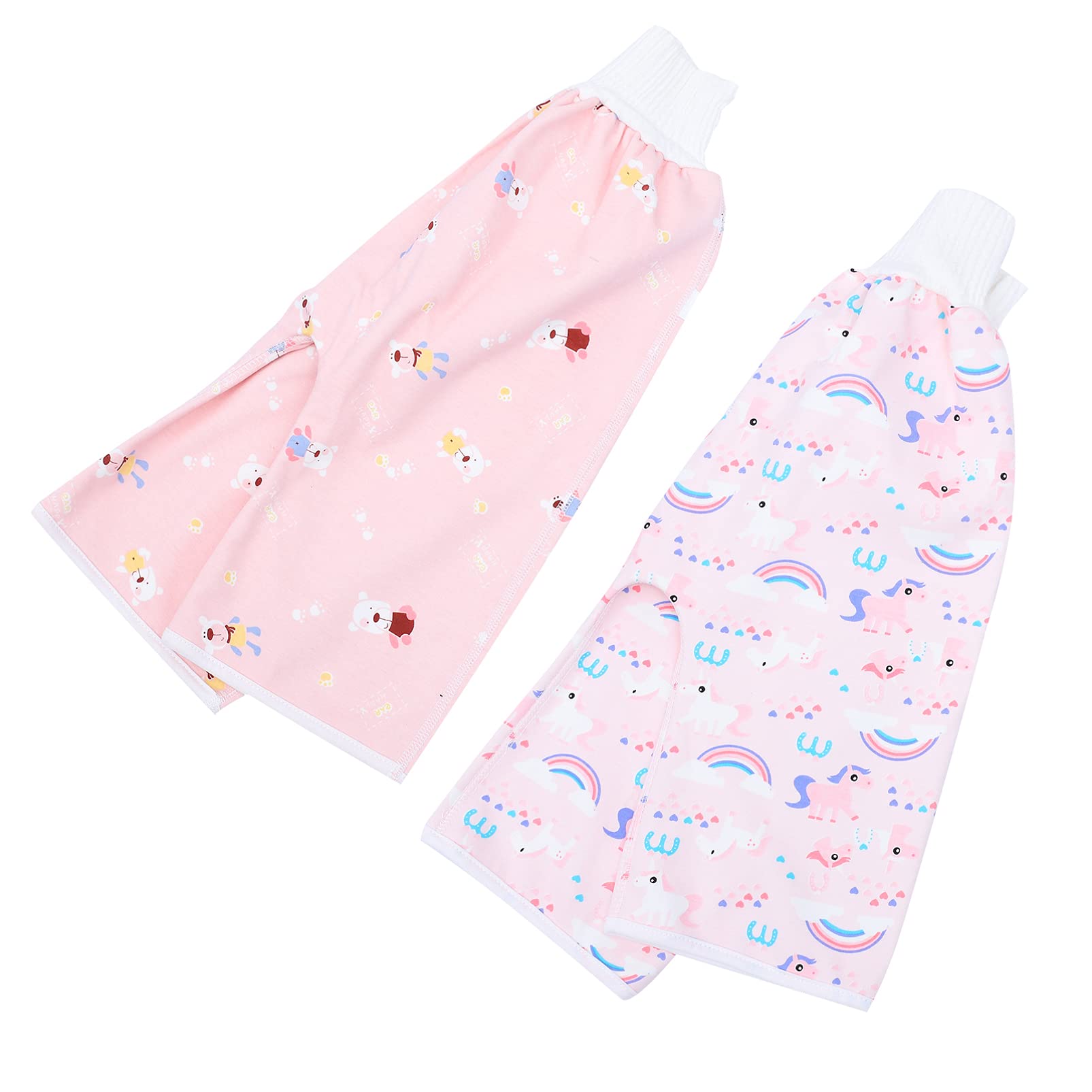 Amosfun 2pcs Diaper Pants Waterproof Absorbent Breathable Baby Potty Training Pants for Toddler Infant Kids Baby Boy Girl Night Time Size M 0-4 Years