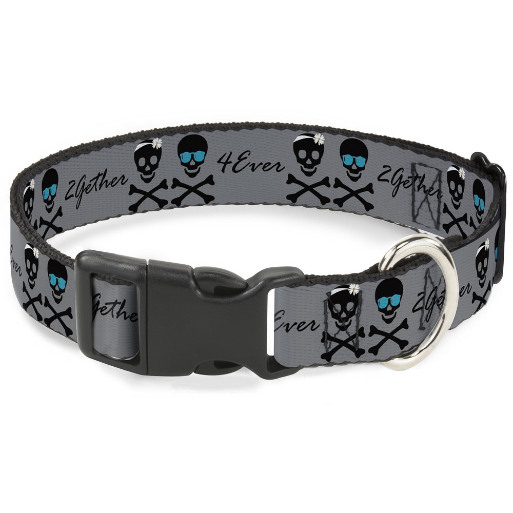 Collar de clip de plástico con hebilla de calaveras y ancho de 1,27 cm