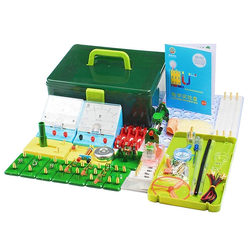 VLNAACH Living Equipment Laboratory Physics Experiment Equipment Box a Full Set of Current Voltage Resistance Circuit Apparatus DIY Family College Teaching Supplies