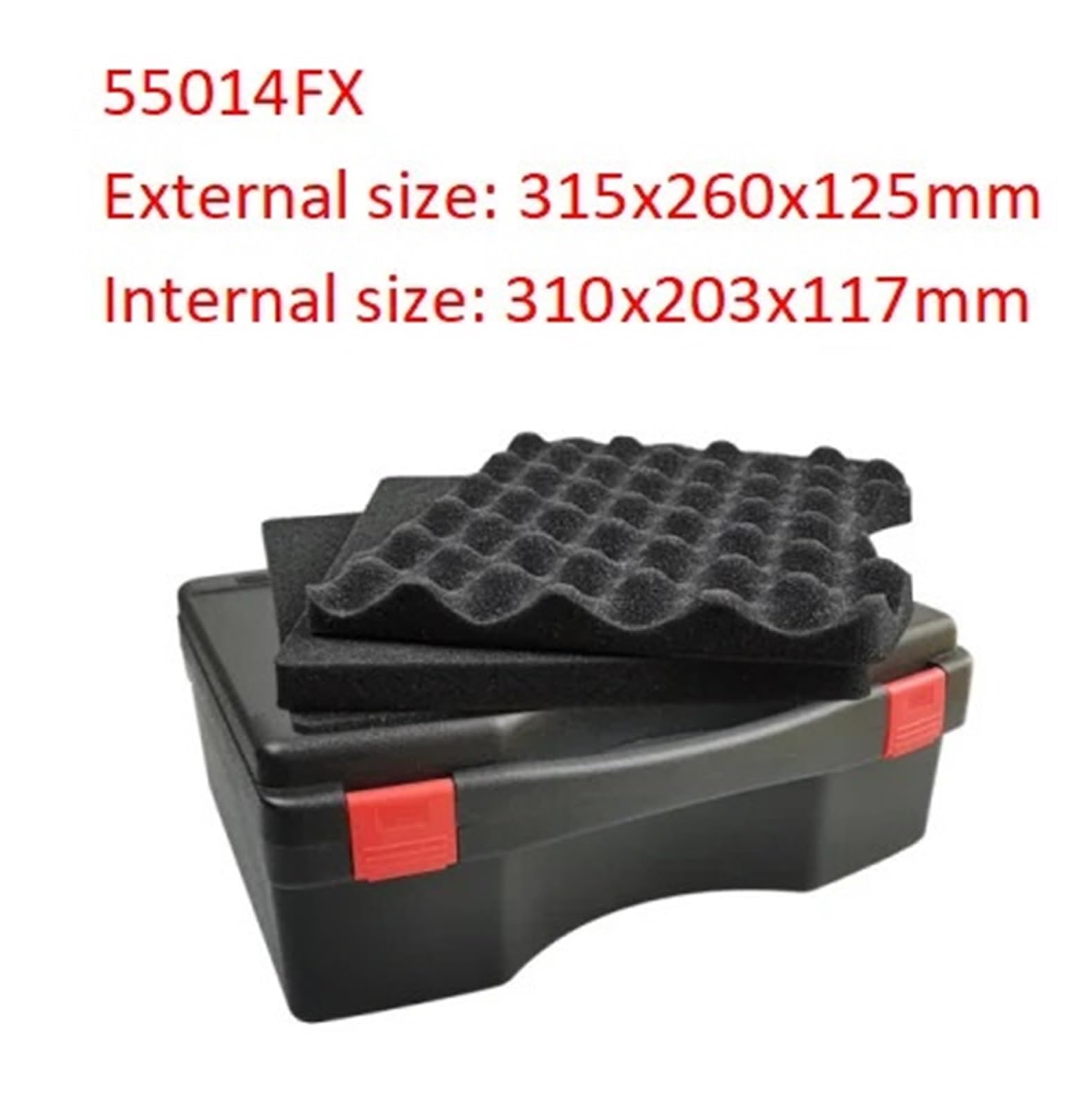 Werkzeugkoffer Leer Multifunktionale Hardware-Toolbox, tragbarer Instrumentenkoffer aus Kunststoff, schützende Aufbewahrungsbox for Notebooks, Werkzeugkoffer for Outdoor-Ausrüstung(55014FX)