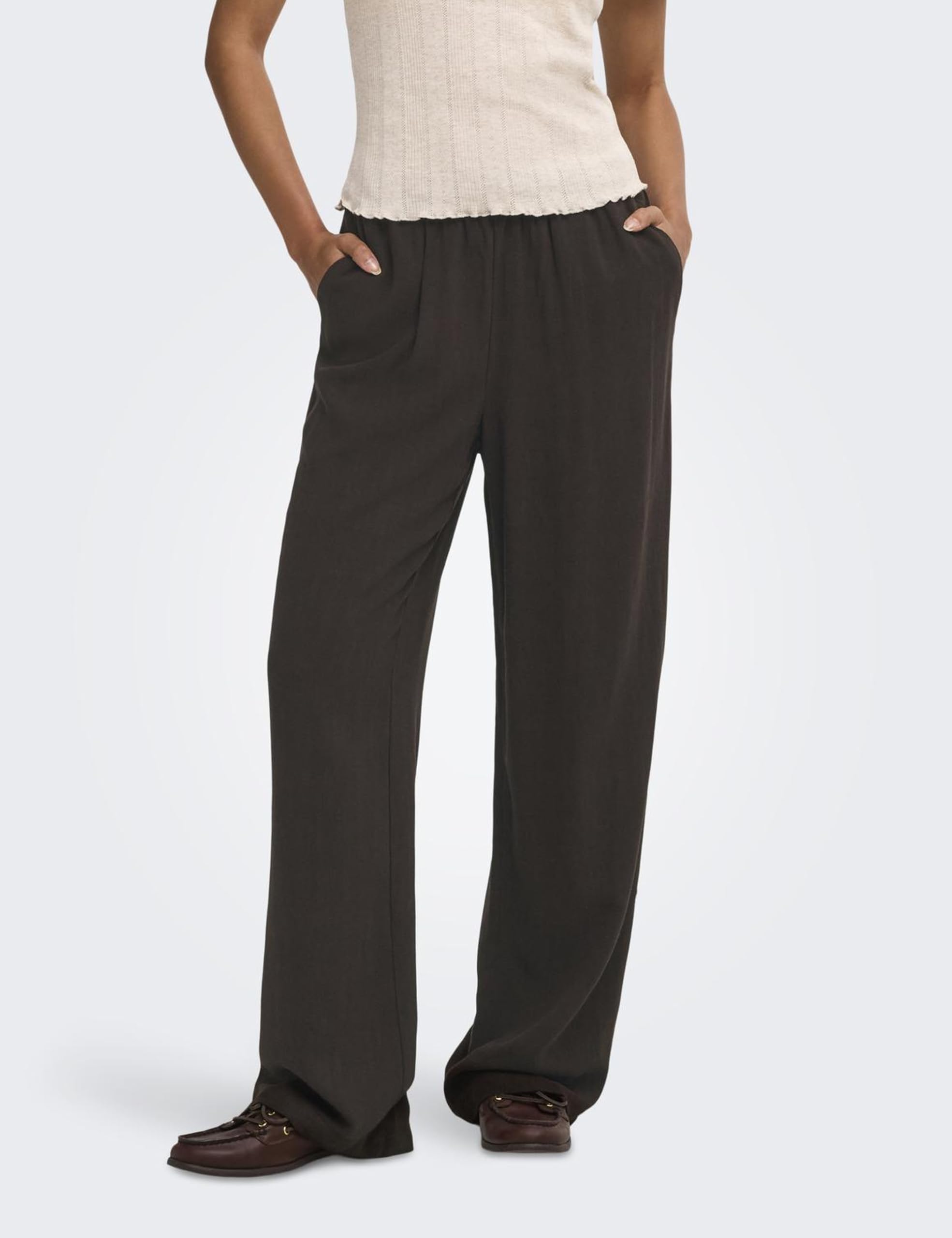 ONLY Onlsiesta Mw Pull-Up Linen Bl PNT Noos