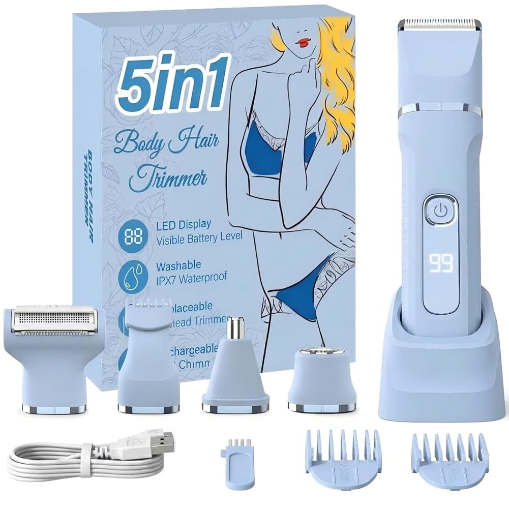 KINGTEE 5-in-1 Electric Shaver (Blue)