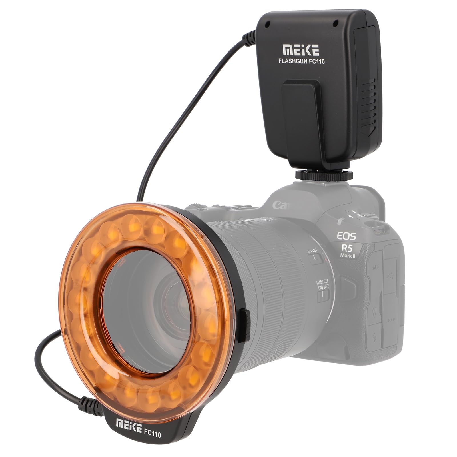 Ayex - Flash anulare Meike FC-110 per fotografia macro, per fotocamere Nikon SLR