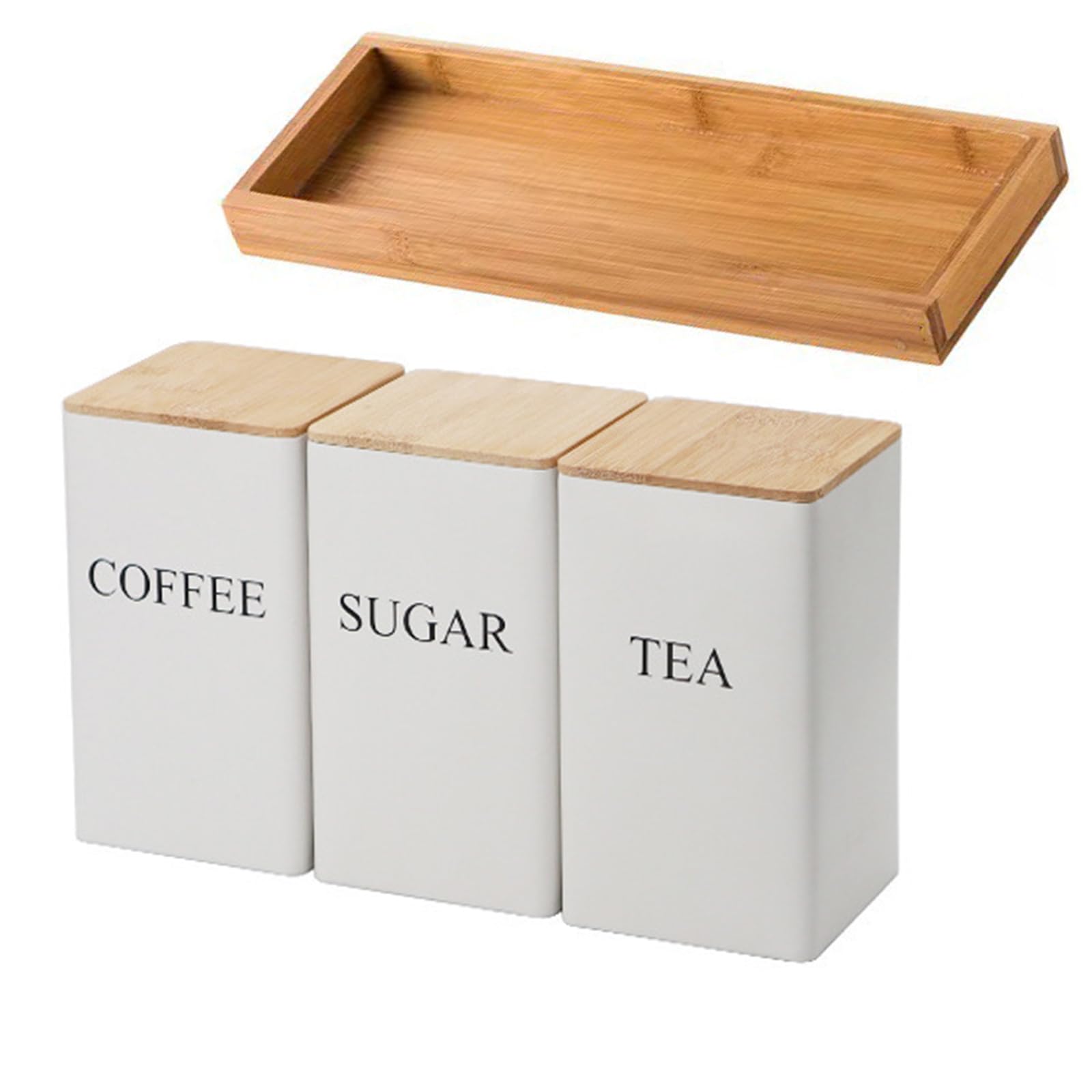 Jazuaiao Multifunctional Coffee Teas Sugar Container with Lid Household Food Storage Organizers Multifunctional Canister Teas Lovers Accessory