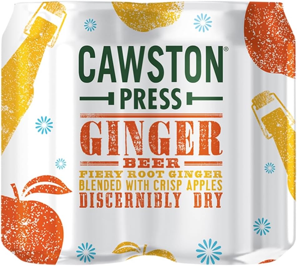 Cawston Press Ginger Beer, 4 x 330ml Cans