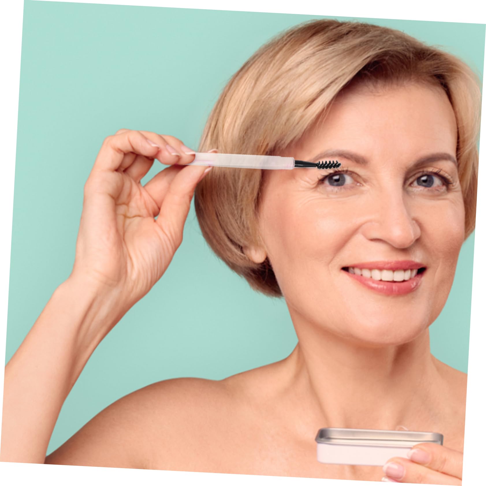 HAPINARY Essential Lash Brush for Mascara Application 6pcs Eyelash Brow Makeup Brush Easy Storage