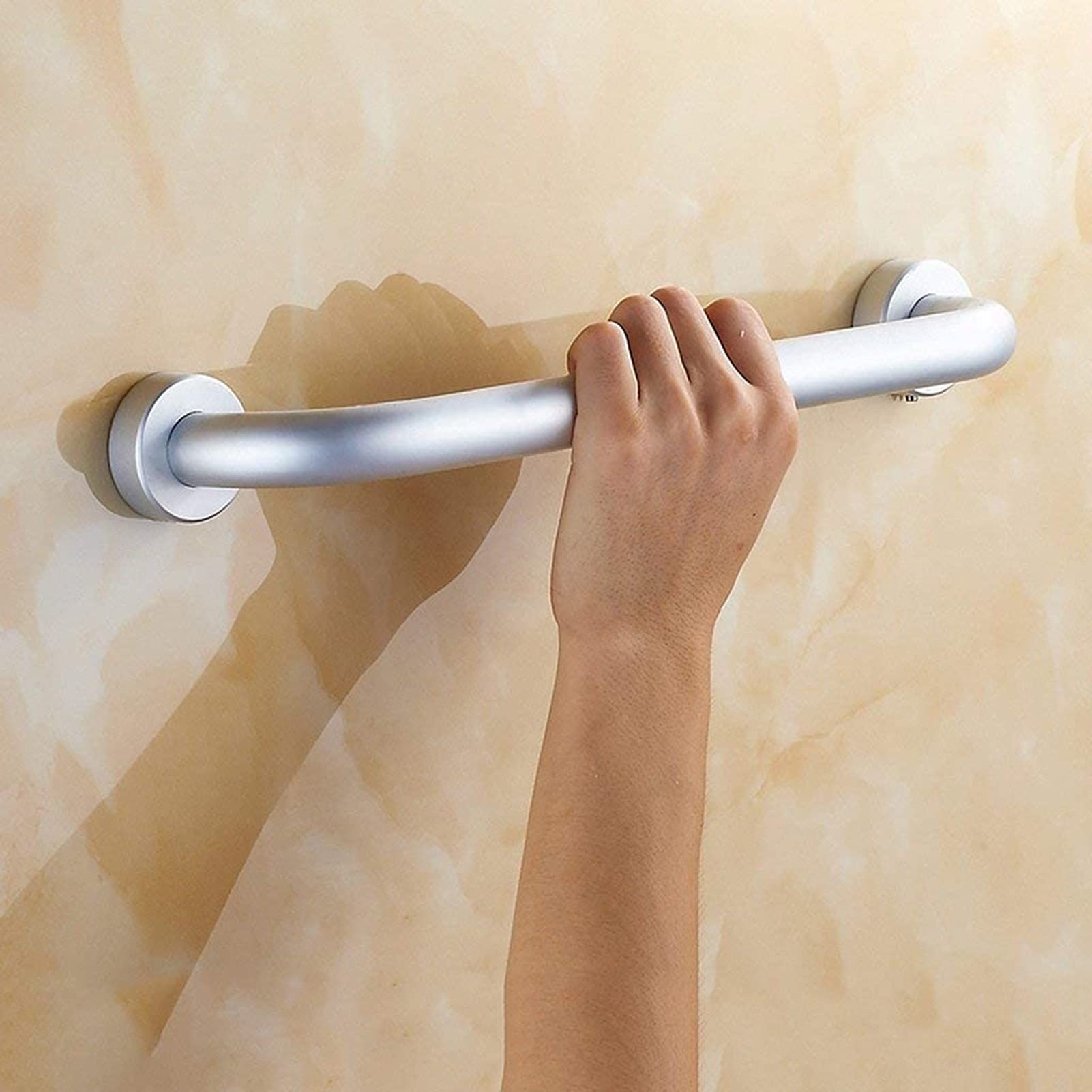 Barra de Apoyo para baño, reposabrazos de Aluminio Espacial para bañera, asa Segura y sin obstáculos para Personas Mayores y discapacitadas, Barra Antideslizante (40 cm).