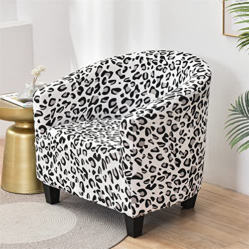 Morbuy Copripoltrona 1 Posto Elasticizzato Universale, Poltrona Club da Cocktail Chesterfield Lavabile Rimovibile Antiscivolo Copertura con Braccioli (Check Bianco