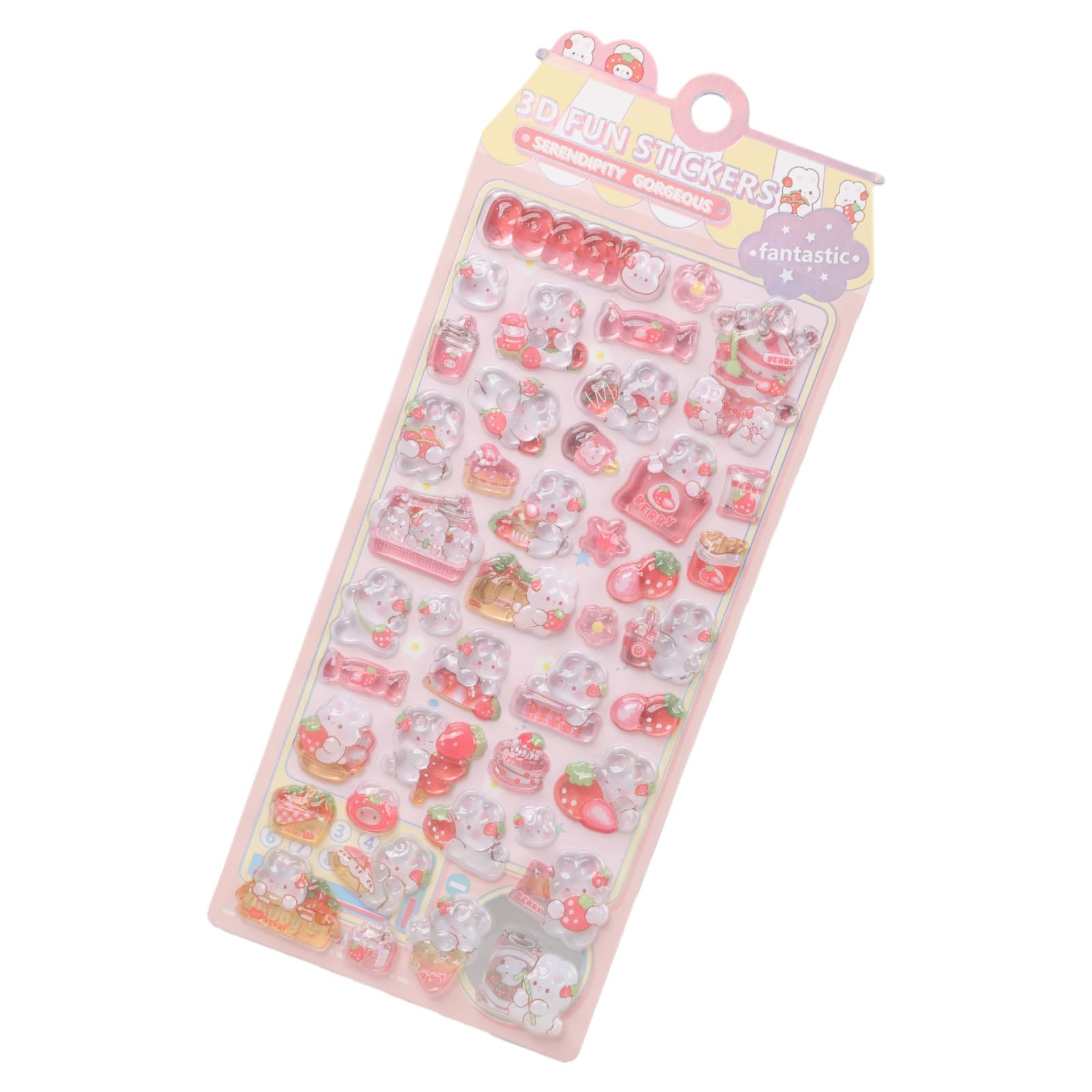 Embossed Adhesive Stickers for Scrapbooking, Phone Cases, Notebooks Kids Motivational Craft Rewards Raised Animal Phone Case