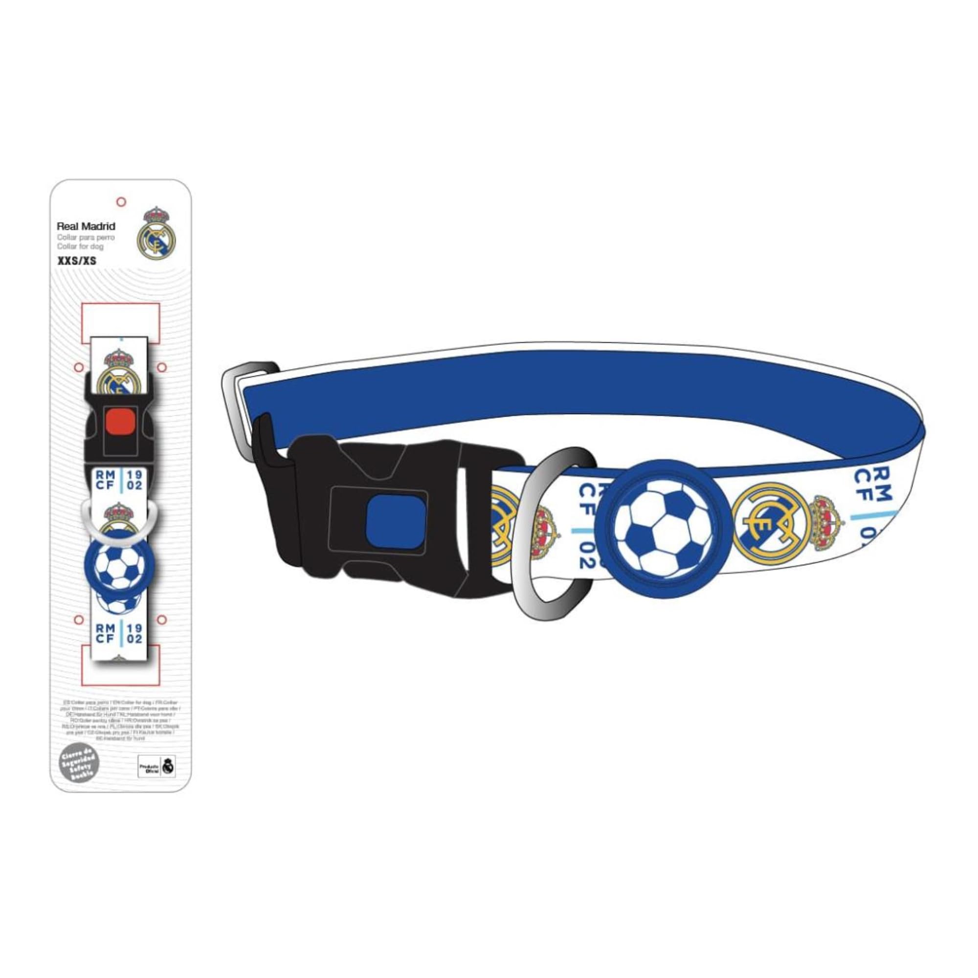 Collar for Dogs XXS-XS Real Madrid Design