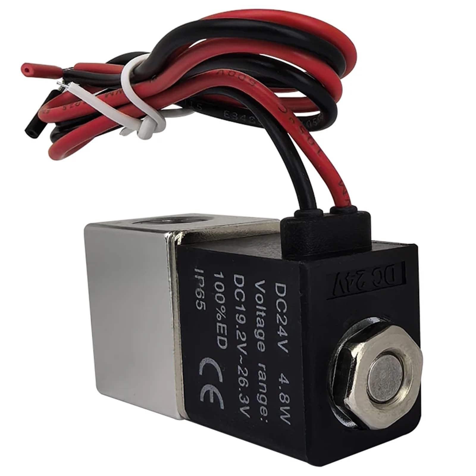 Électrovanne pneumatique 12V normalement fermée base inox