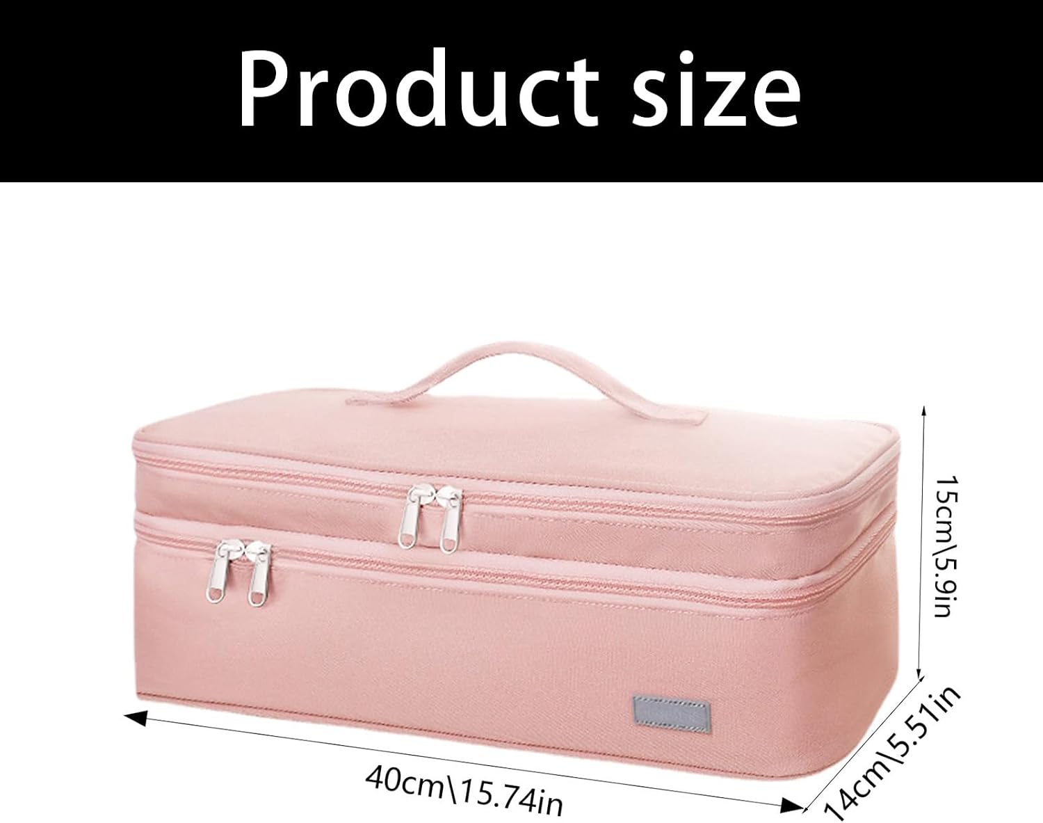 Hair Dryer Case, Double Layer Travel Storage Bag for Blow Dryer, Anti Scratch Water Organizer for Styling Tools, Black