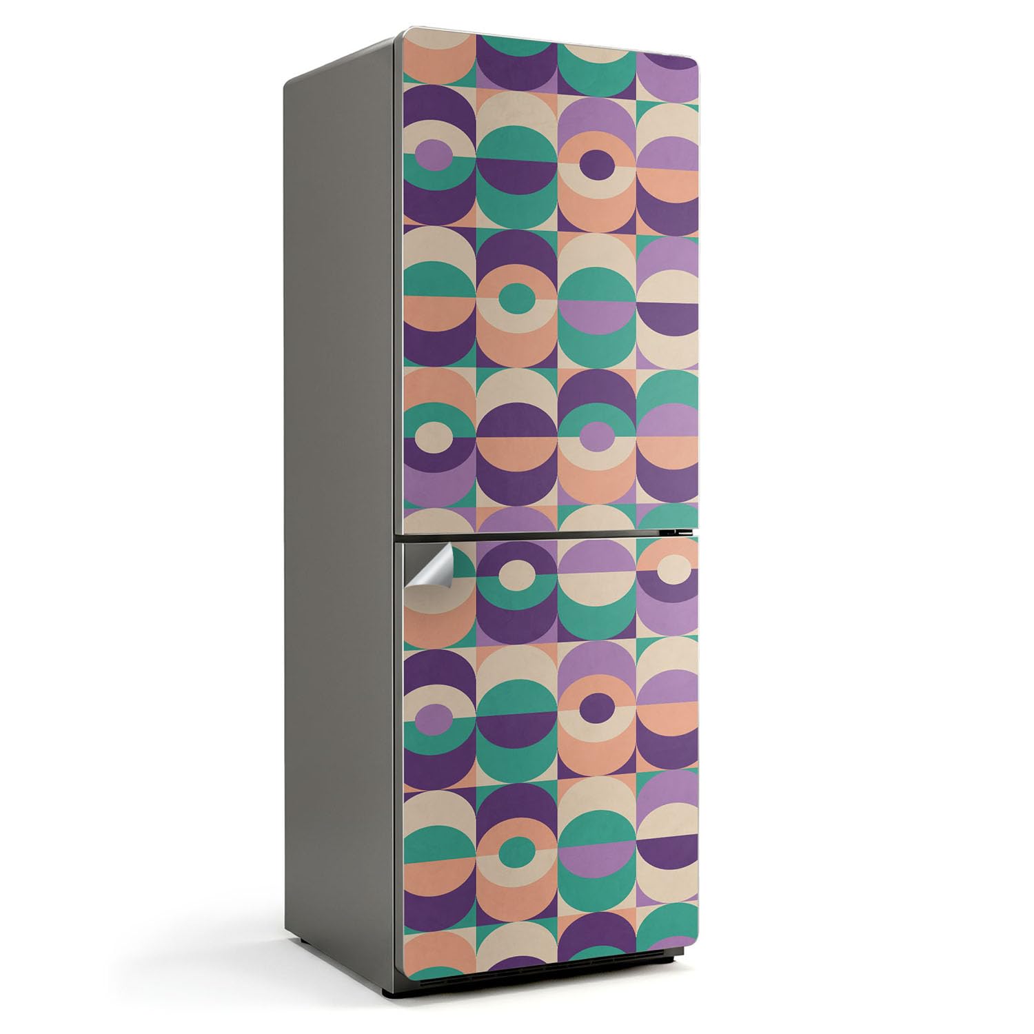 Autocollant pour Réfrigérateur Masquer Rayures Déco Ovale 70x190 cm