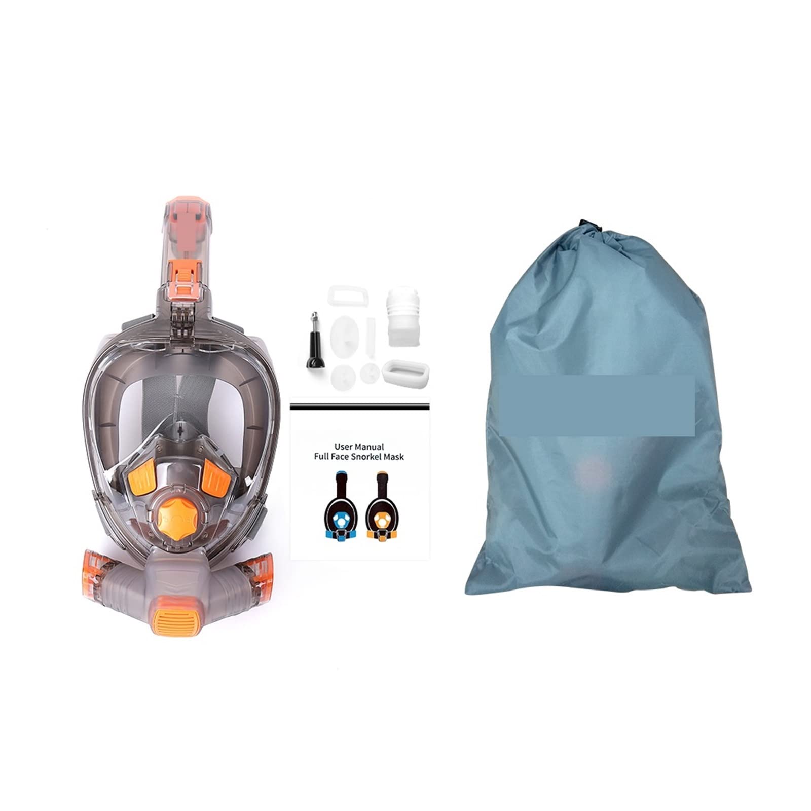 Maschera Subacquea Snorkel Full Face Anti Fog Wide View Swimming Diving Mask For Adult Youth Swimming Snorkel(S/M)