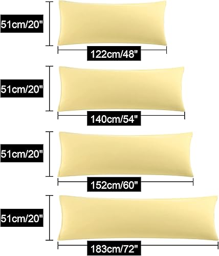 Miniatura 7 de UXcell Funda de almohada corporal de microfibra suave con cierre de cremallera, funda de almohada larga para poliéster de 90 GSM, cuerpo dorado (20