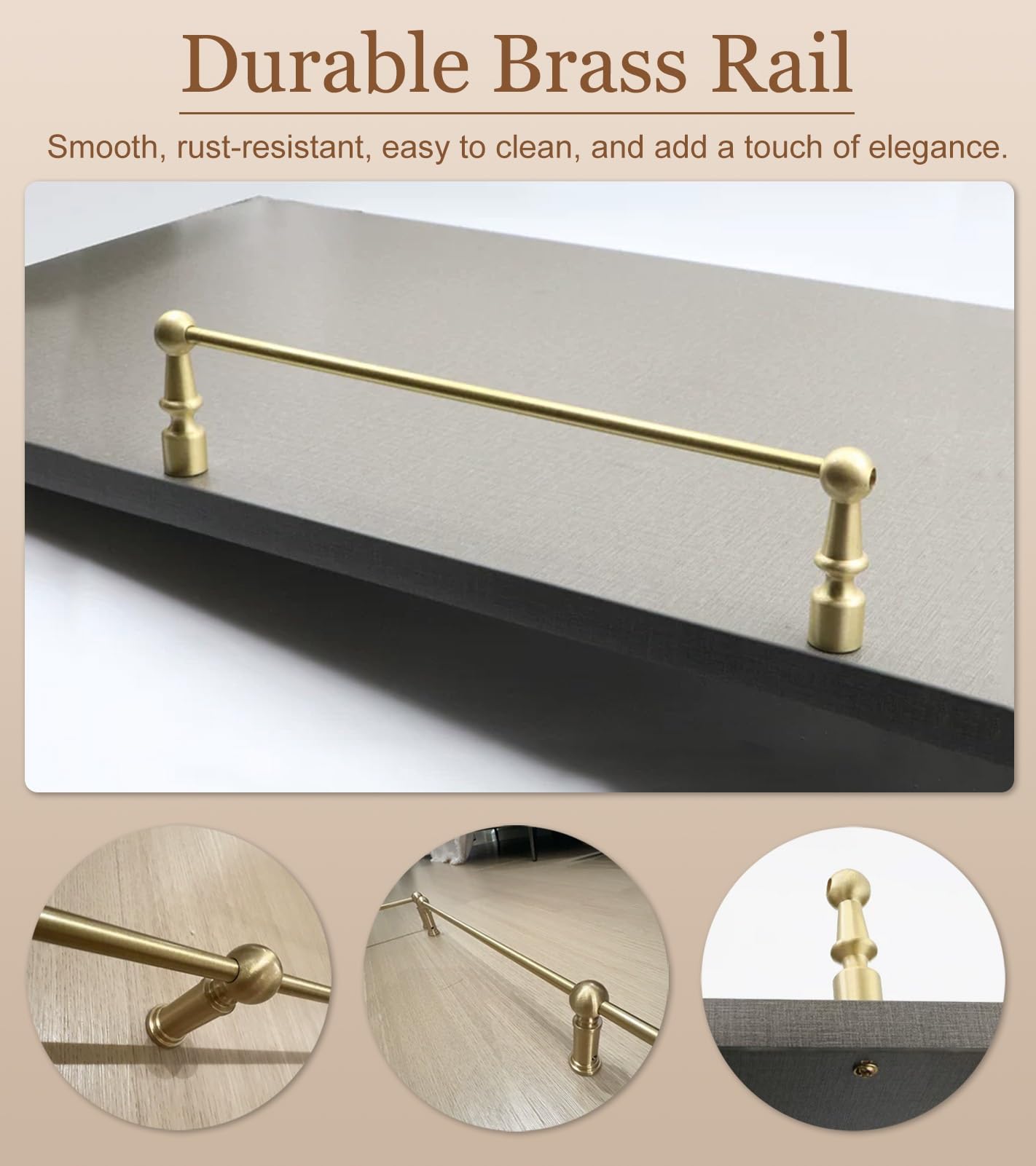 Ringhiera per Mensole Kit Decorativa di Protezione per Mensole a Sbalzo
