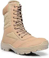 Bota Coturno Militar Policia PM Tatico Infantaria em Couro Conforto com Palmilha em Gel