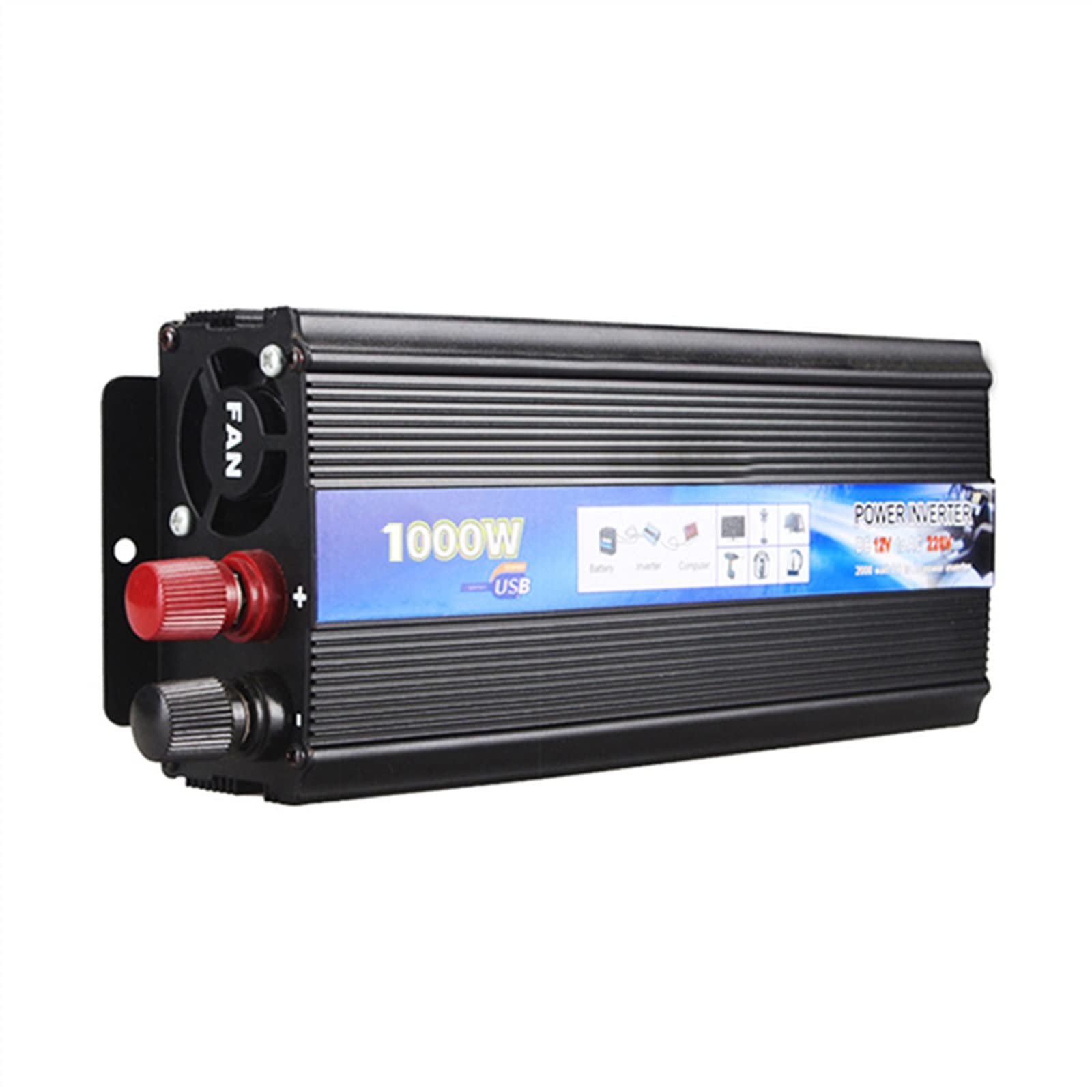 CUDTAPI Inverter DC 12V to AC 220 Power Inverter 3000W 2000W 1000W Portable Car Power Bank Voltage Converter Solar Inverters(1000W)