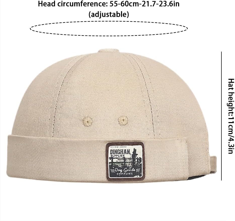 Brimless Docker Cap,Skullcap Beanie, Retro Sailor Hat for Mens Womens - Image 7