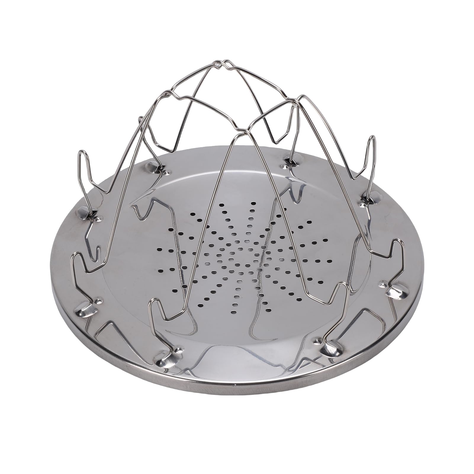 Wakects Tostadora para Acampar Tostadora de Pan Plegable de Acero Inoxidable Parrilla para Estufa de 4 Rebanadas con Base Perforada Bandeja de 8.66 Pulgadas para Acampar Picnic RV Cocina Al Aire