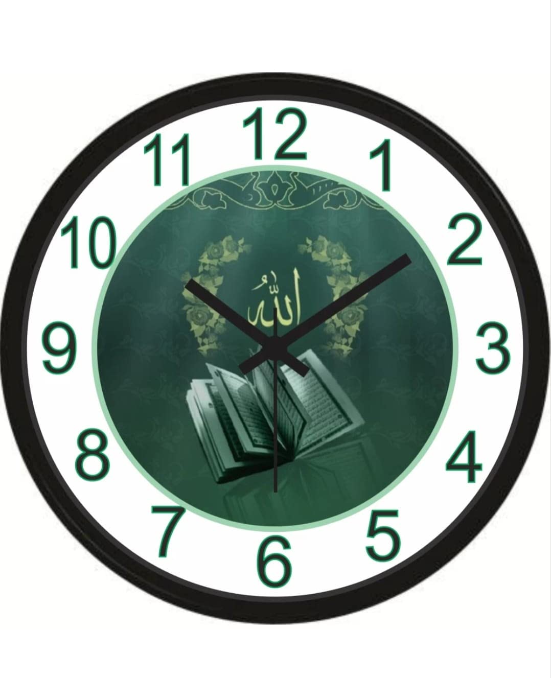 Allah Design Wall Clock for Home Bedroom Office Living Room Watch Antique Stylish Clocks Home Decor (12x12) Inch (Allah Wall Clock 1)