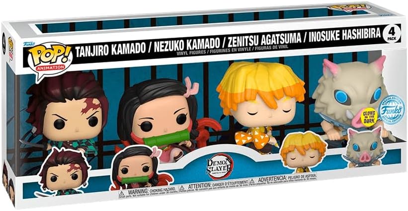 Pop! Demon Slayer 4 Pack Glows in The Dark Exclusive Pop! Demon Slayer 4 Pack Glows in The Dark Exclusive | Pop Demon Slayer | 1 Pop! Demon Slayer 4 Pack Glows in The Dark Exclusive | Pop Demon Slayer