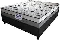 Cama Box Casal Colchão Espuma D33 Fort 138x188x59cm Cinza/Branco Gazin - Suporta até 150kg por Pessoa