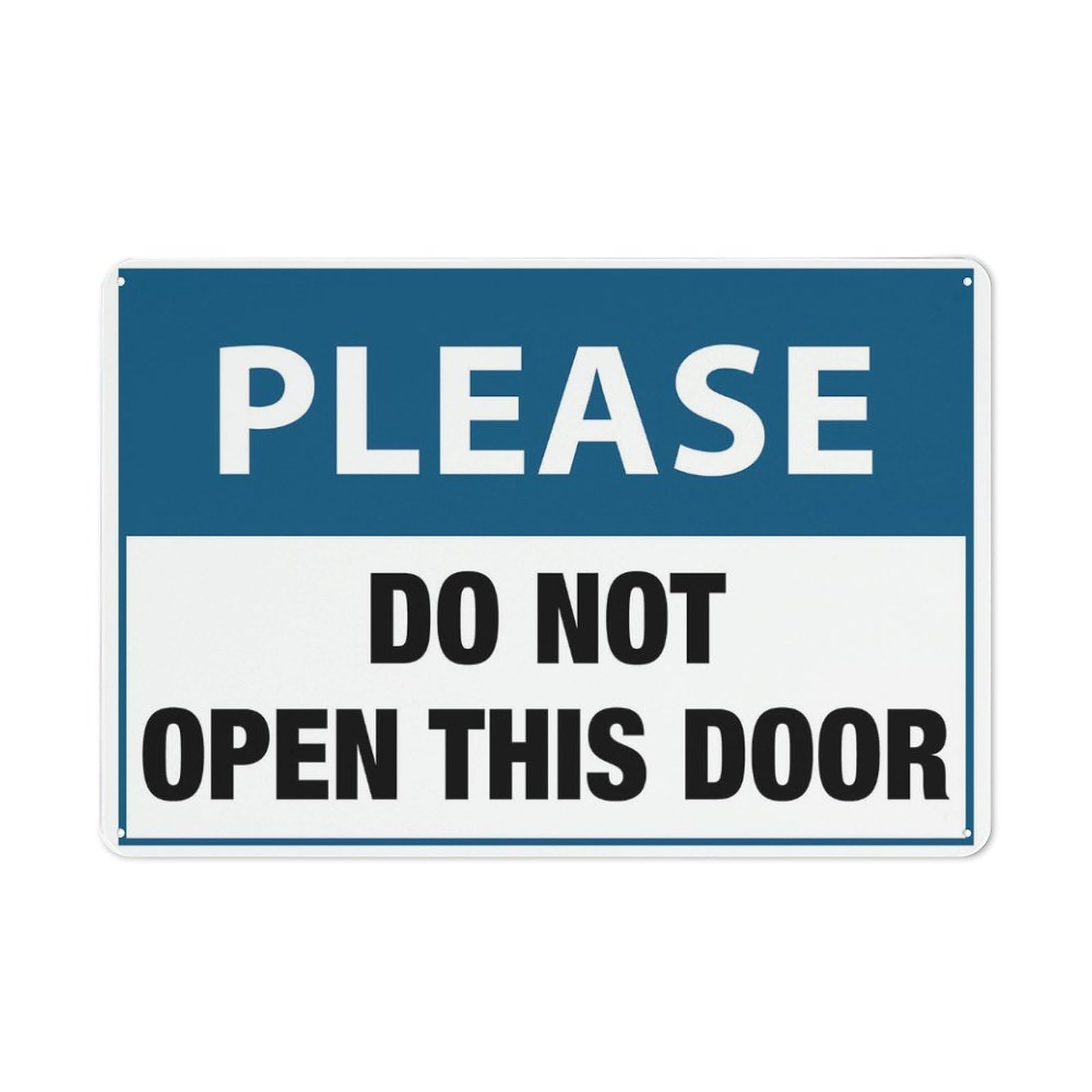 Please Do Not Open This Door Sign Warning Tin Sign Home Kitchen Farm Garden Garage Wall Decor 12X8Inch