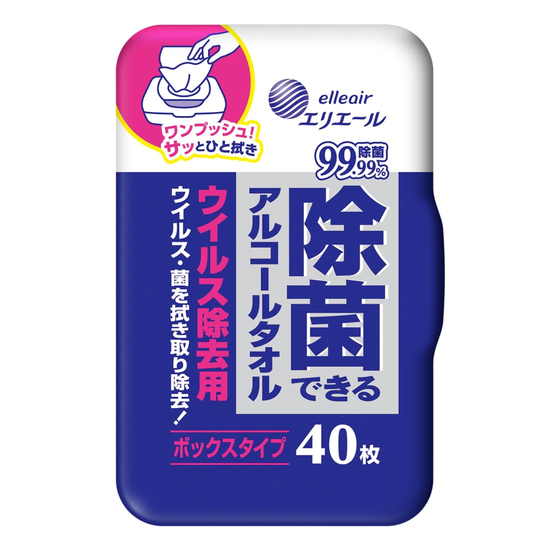 Amazon | エリエール 除菌できるアルコールタオル ウイルス除去用