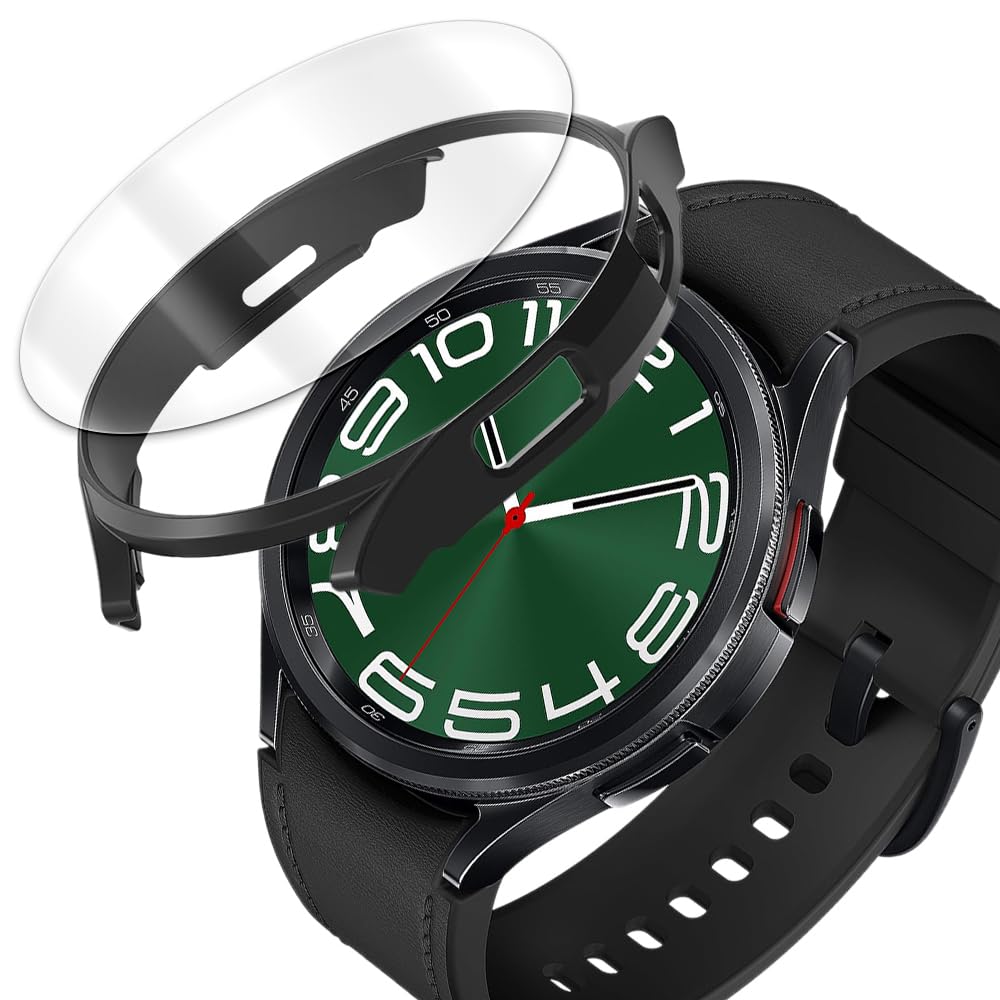 AceSoft High Responsivity Anti-Strike Shockproof 9H Hardness Tempered Glass Screen Protector Film Perfectly Fit Shock Absorbing Case Compatible with Samsung Galaxy Watch 6 Classic 47mm SM-R960