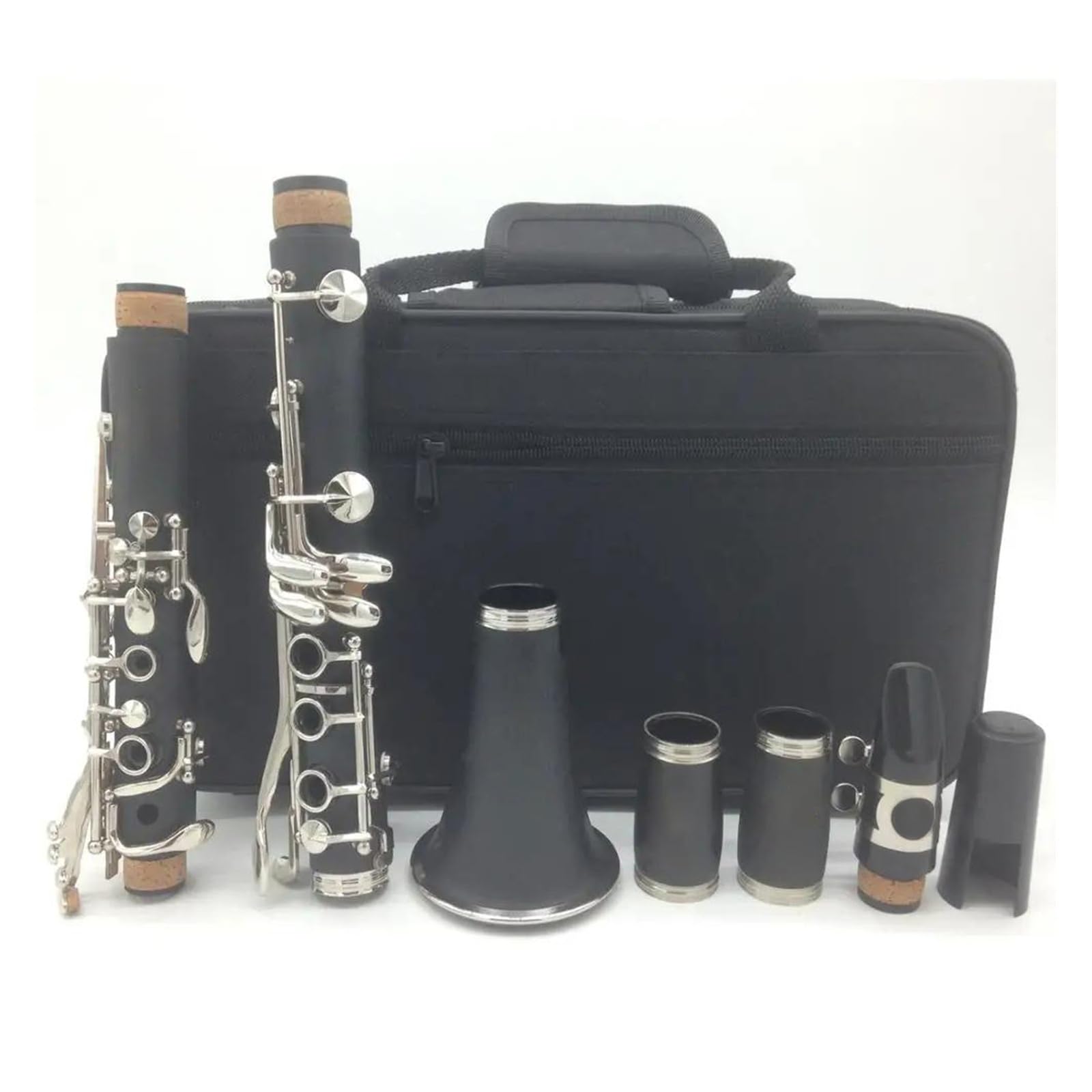 17 Teclas Teclas De Cuerpo De Baquelita Clarinete En Tono Bb Instrumentos De Clarinete Con Llave Chapada En Plata Con Boquilla Kit de Clarinete