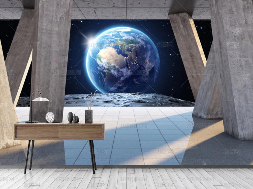 Papier peint intissé romain pour agrandir un petit salon avec un poster géant paysage