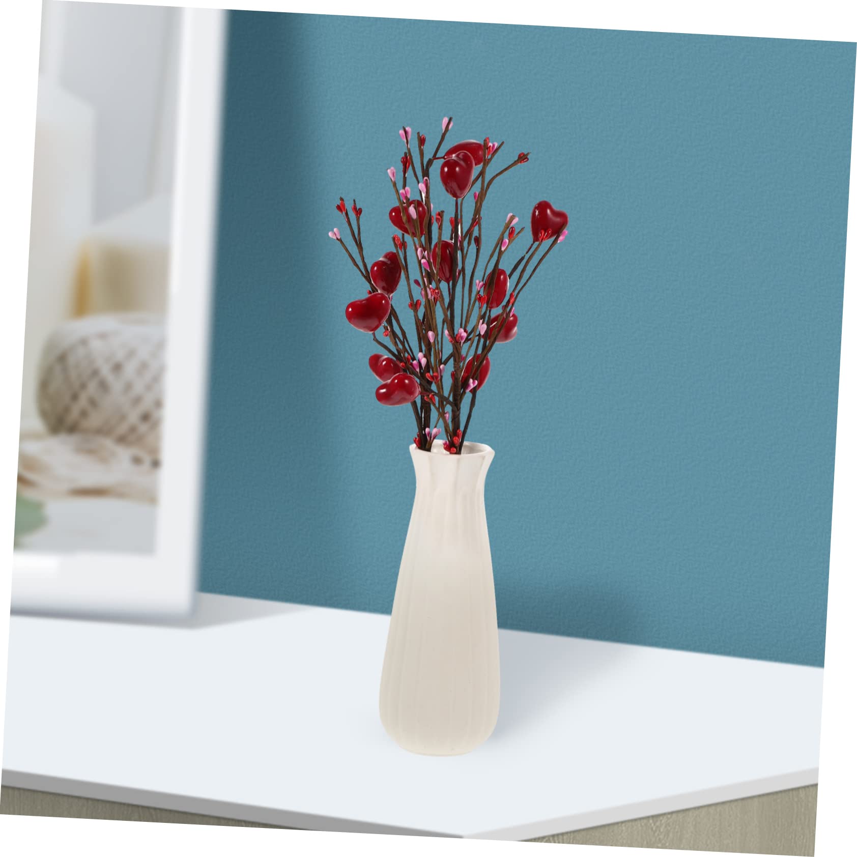 ABOOFAN Ghirlanda Artificiale 10 Pezzi Amore Talee Floreali Di San Rami Artigianali Di Fiori Plettri Per Vasi Di San Steli Di Cuori Artificiali Home Decor Ramo Schiuma Domestico