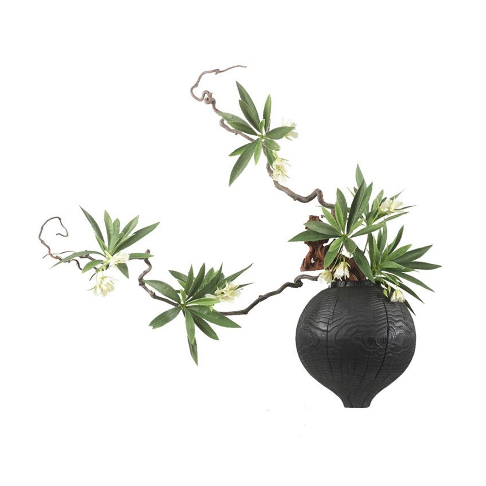 CFY652 Floral Arrangements Chinese High-grade Floral Bonsai Carbonized Wood Modern Living Room Hotel Decoration Zen Fake Flower Arrangement Weddings