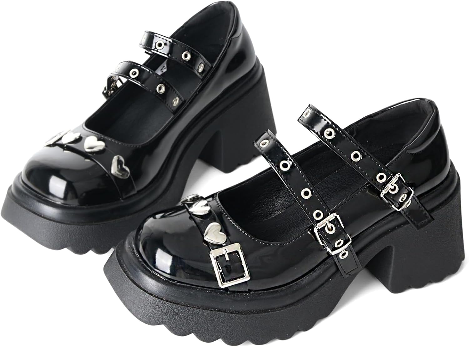 MEOTINA Cute Bow Heels Mary Janes Shoes Women Dress Platform Strappy High Heels Kawaii Shoes