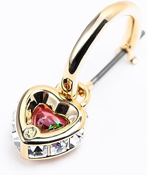 SWAROVSKI✨️ スワロフスキー Chroma ハート ピアス Chroma スタッドピアス, ハート, レッド, ゴールドトーン・プレー