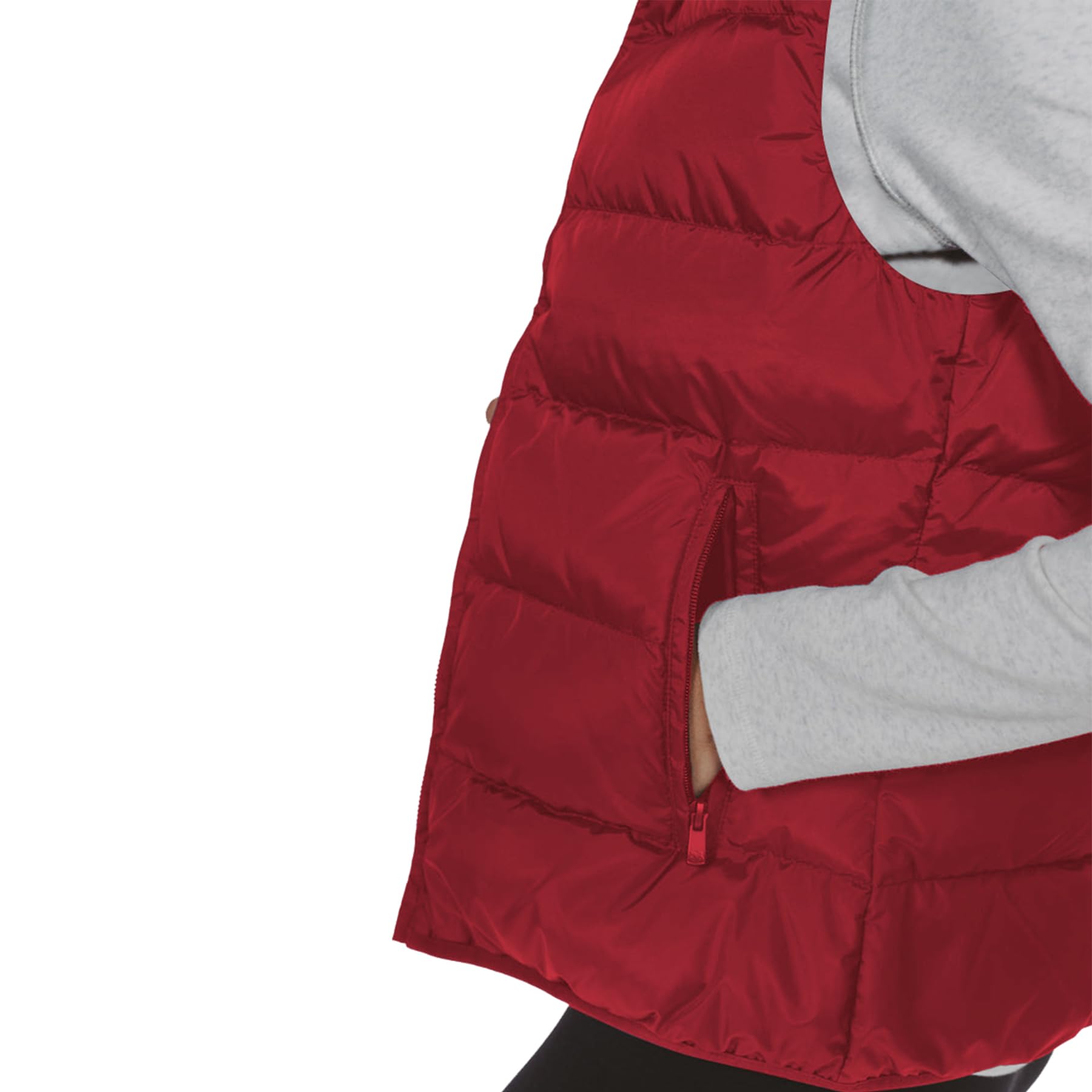 JIHUILAI Chaleco acolchado ligero sin mangas para mujer, chaleco acolchado cálido de invierno con bolsillos