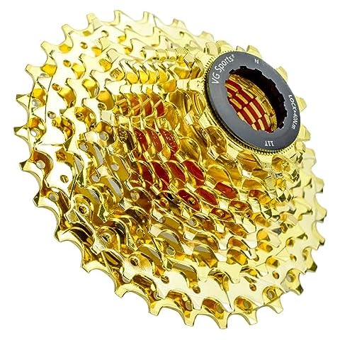 VG SPORTS 12 Speed 11-30T Road Bike Ultra-Light Cassette Lightweight Aluminum Bracket Bike Cassette (Gold) Cover