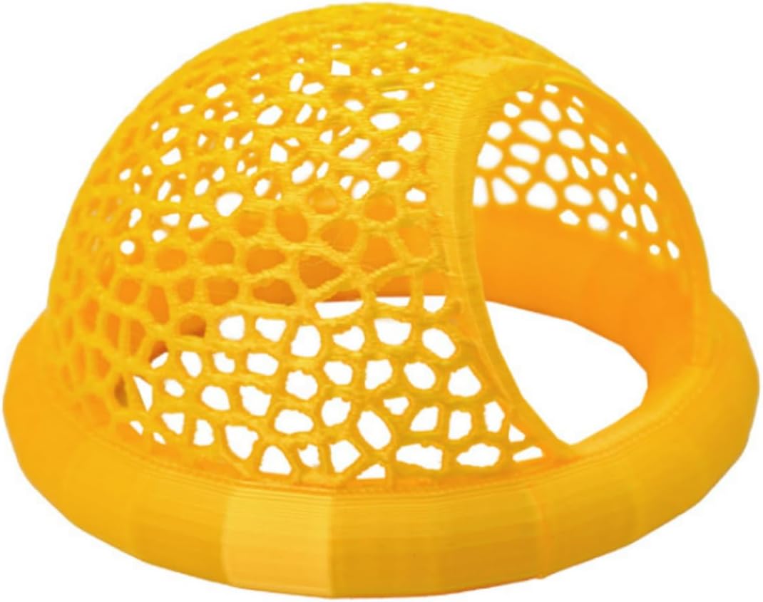 SKEIDO Floating Aquarium Hide Cave Lounge Betta Fish Accessories Hideout Fi sh Tank Ornament With Suction Cup For Betta Fis h And Shrimp To Swim Through Rest Aquarium Decoration (Yellow S size)