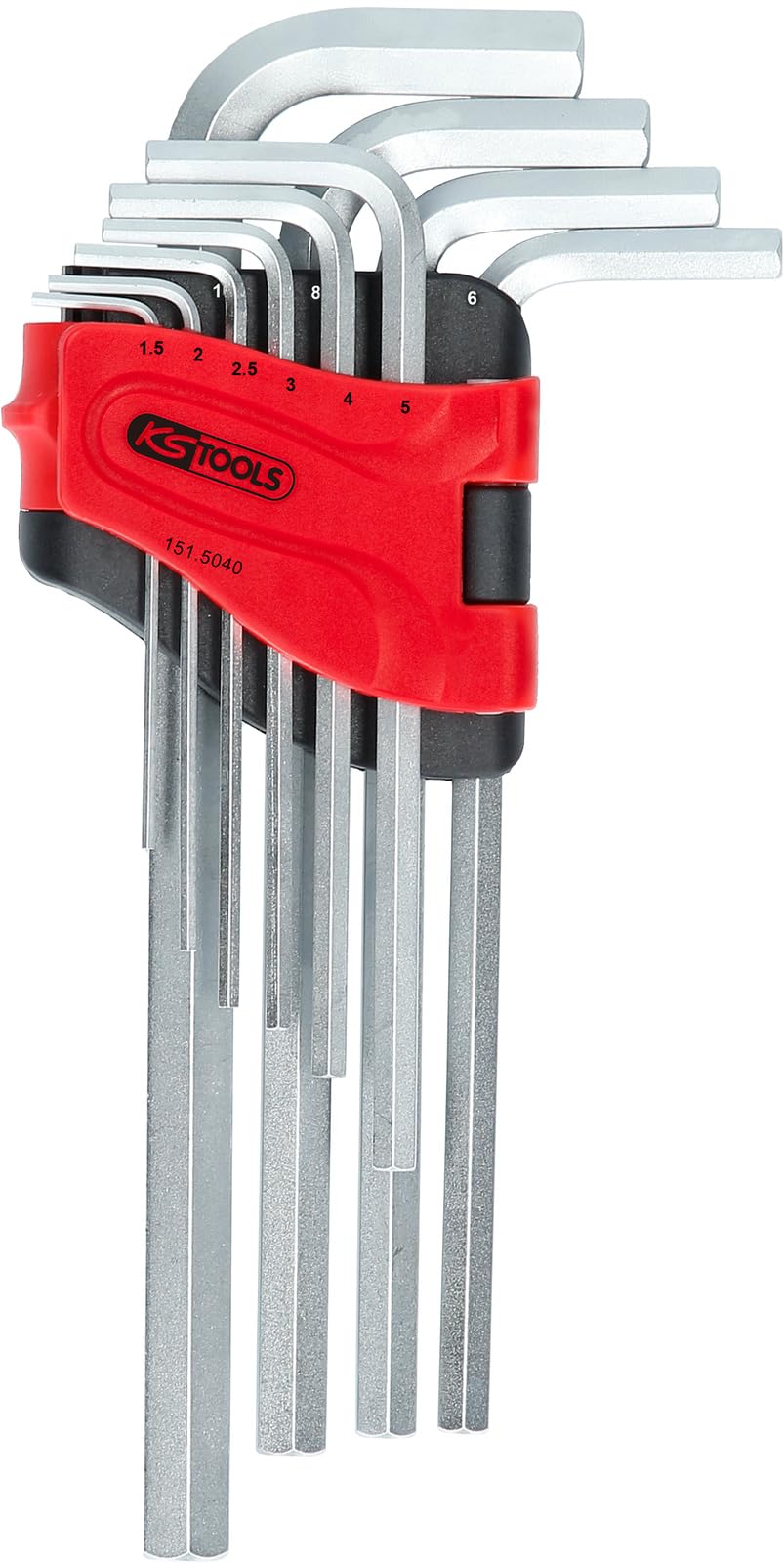 KS Tools 151.5040 Zestaw kluczy kątowych imbusowych, długich, 10-szt