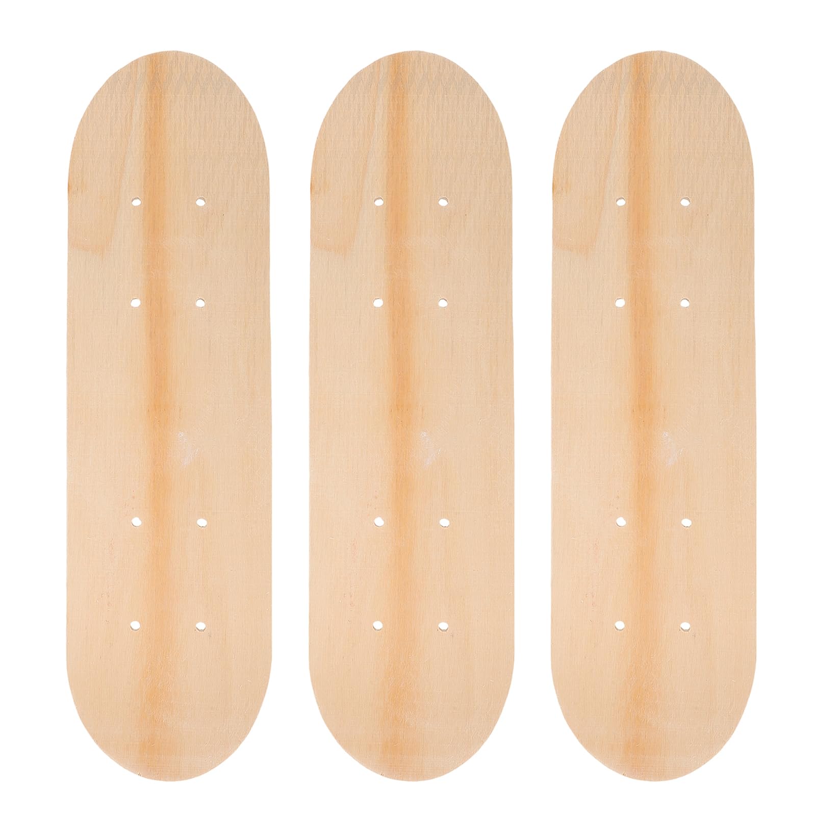 3 Tablas de Skate en Blanco sin Terminar para Niños, Madera de 7 Capas, Fácil de Limpiar, Ideales para Decoración en Casa y Proyectos Escolares