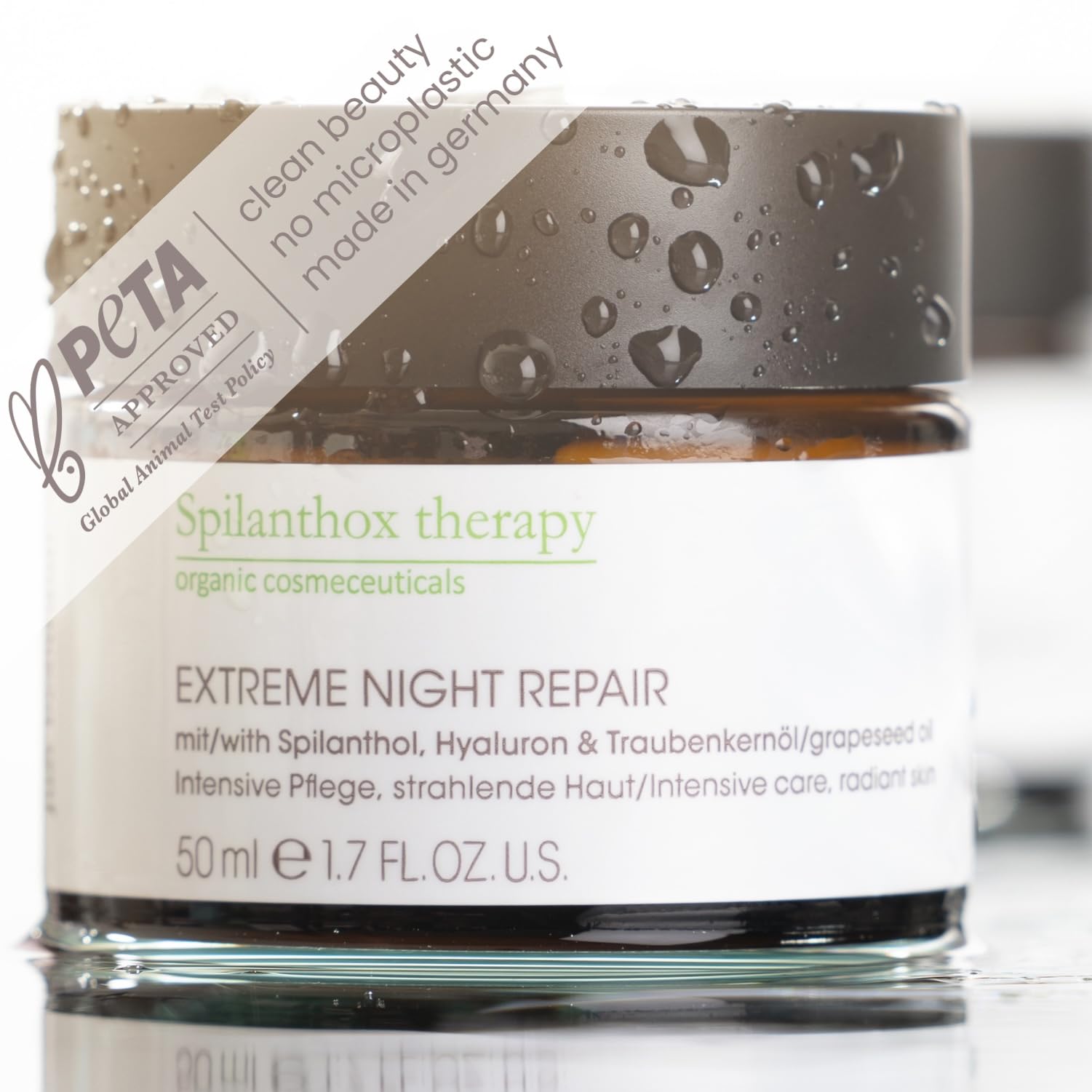 Spilanthox therapy - Extreme Night Repair - Gesichtscreme zur Faltenreduktion - intensive Anti-Aging Gesichtspflege über Nacht - Spilanthol, Hyaluronsäure & Zink - Naturkosmetik - 50ml