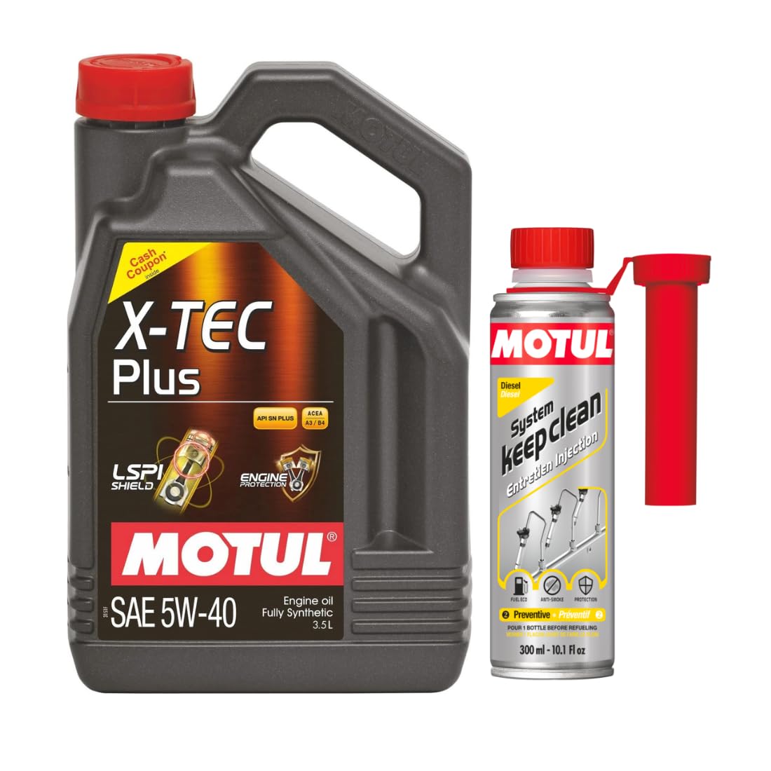 X‑TEC Plus 5W40 3.5L Full Synthetic Engine Oil with System Keep Clean Diesel 300ml Combo