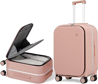 Hanke Valigetta bagagli con rotelle, bagaglio a mano con borsa per computer portatile, 45,7 cm, 50,8 cm, 61 cm, bagaglio da viaggio, telaio in alluminio, policarbonato, Hardside con serratura TSA e