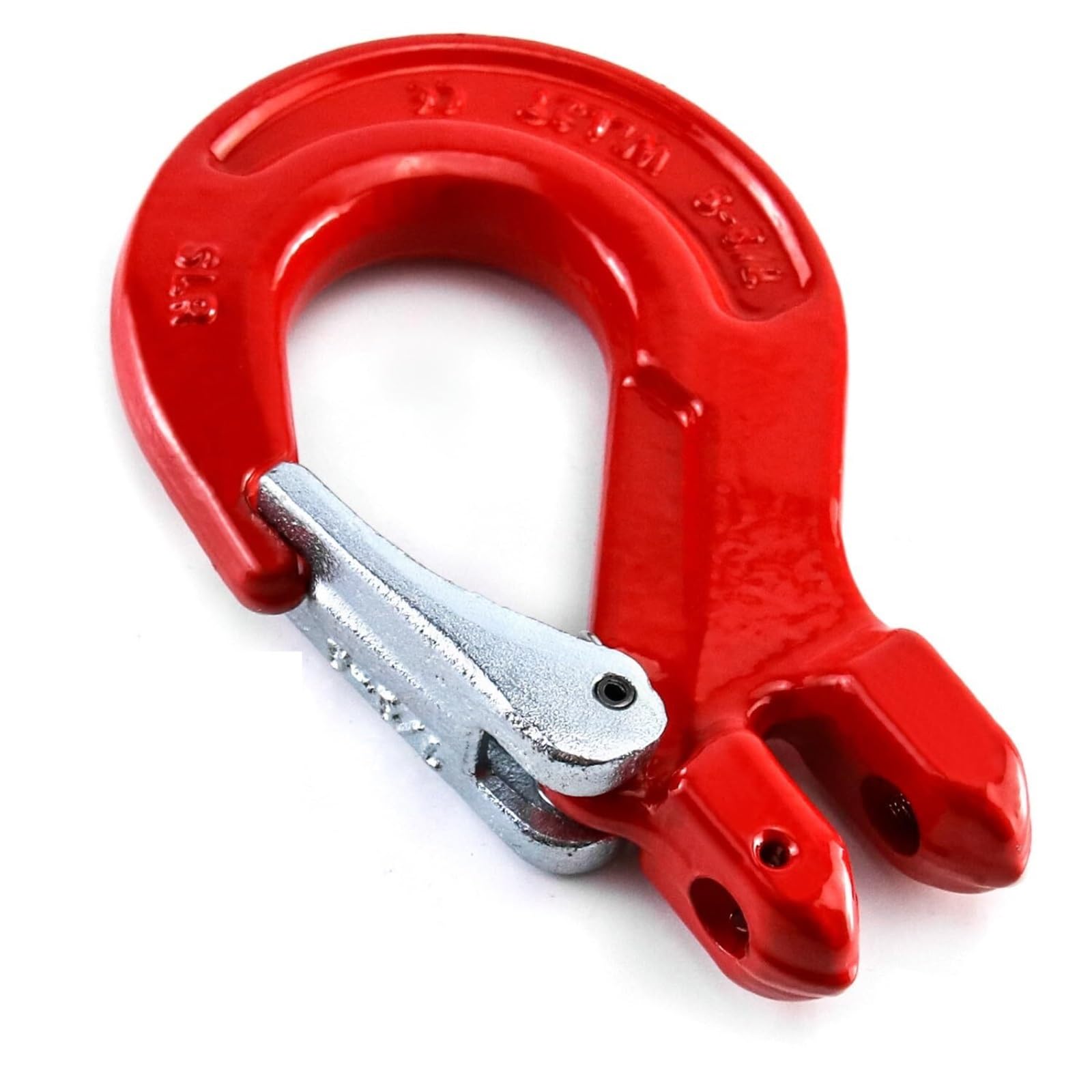 ganci Gancio scorrevole a forcella con chiusura, confezione da 1, limite di carico opzionale 1.12T-5.3T, acciaio legato forgiato a caduta grado 80 sollevamento(5.3T)